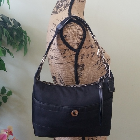 Coach Handbags - Coach Shoulder Leather/ Nylon Bag